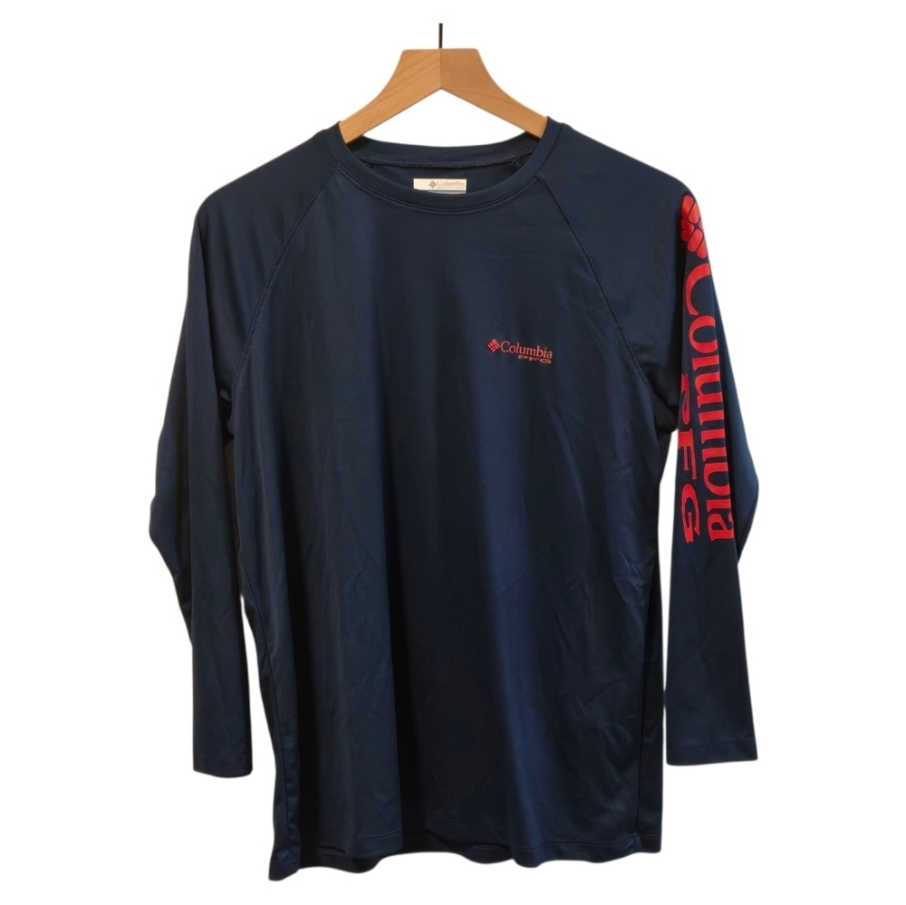 Columbia PFG Navy Blue Long Sleeve Lightweight Shirt Size XL